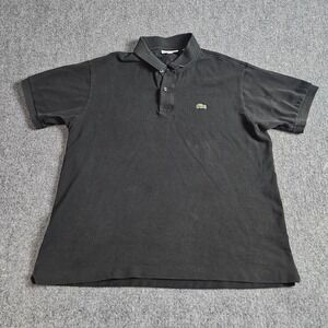 Lacoste polo shirt mens XL Black Short‎ Sleeve Crocodile Timeless Smart Casual